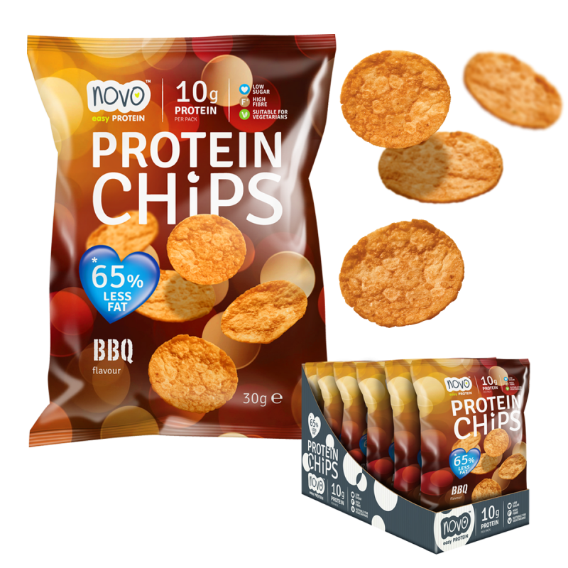 Novo Nutrition Protein Chips 30 g - BBQ foto
